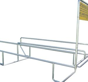 Model 1050 Double Wide Shopping Cart Corrals with Divider