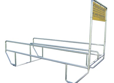 Model 1050 Double Wide Shopping Cart Corrals with Divider