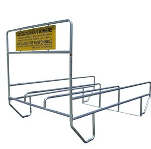 Model 2050 Tripple Wide Shopping Cart Corrals with Dividers
